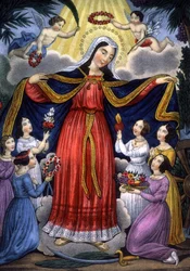 Santa Catarina e as Catherinettes, meados do século XIX (gravura)