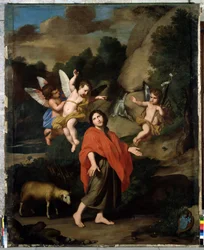 São João Batista a caminho do deserto. Pintura de Reynaud Levieux (1613-1694), 1682. A. 318x246 cm, Capela dos Penitentes Negros, Avinhão