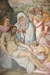 A igreja de San Jerónimo. Jesus deitado da cruz Madrid Espanha