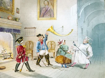 Cena do Barão Munchausen (Munchhausen), c 1850