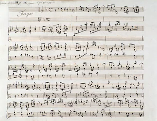 Página de música para Handel