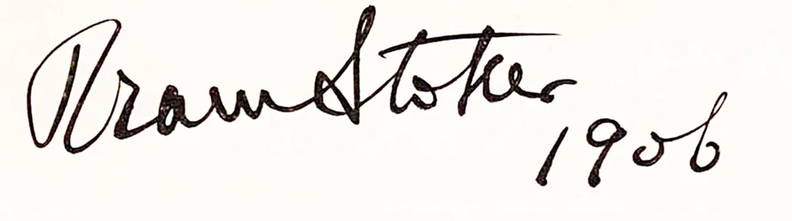 Assinatura de Bram Stoker