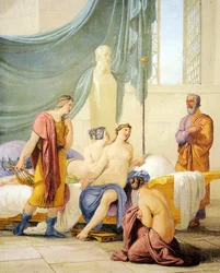 Sócrates Ensina Alcibíades Jovens
