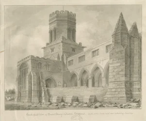 Stafford - Igreja de Santa Maria: desenho em sépia, junho de 1842