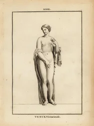Estátua de Vénus Victrix, deusa romana do amor, da beleza, do sexo e da fertilidade
