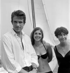 O ACTOR WARREN BEATTY NA PRAIA DE VENICE LIDO - 1965