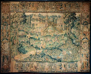 Tapeçaria. Enghien. Hunt (The Hunt, de jacht).