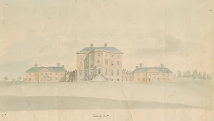 Teddesley Hall: pintura em aquarela, nd [final do século XVIII]