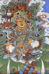 Templo da congregação dos Mil Budas Dashang Kagyu Ling Guardião do templo, La Boulaye, França