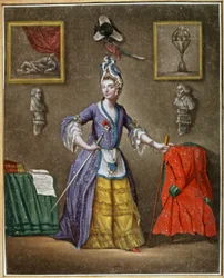 O Cavaleiro de Eon, vestido de mulher
