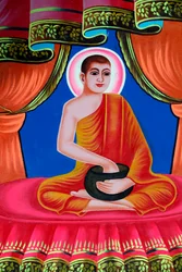 A Vida do Buda, Siddhartha Gautama. O templo budista Soc Po Lok. Chau Doc. Vietnam. (foto)