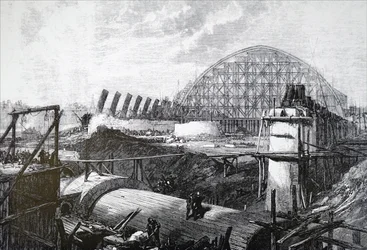 A construção da estação ferroviária de São Pancras