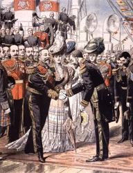 O vice-almirante francês Caillard recebido por Edouard VII (1904)