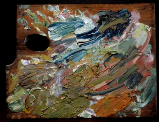 A paleta do pintor holandês Vincent Van Gogh (1853-1890), 35 cm