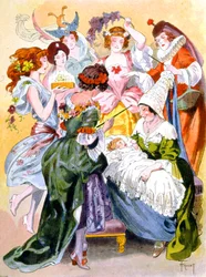 A bela adormecida, c. 1910-1920 (ilustração)