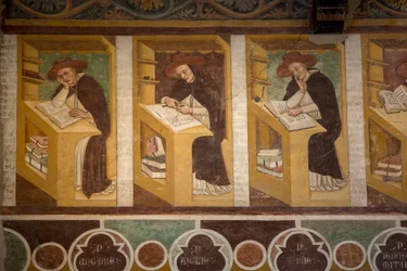 Tommaso Barisini, também chamado Tommaso da Modena, século XIII, fresco, igreja de São Nicolò, nave, Treviso, Itália (foto)