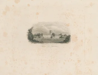 Trentham Hall: gravura em aço