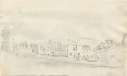 Castelo de Tutbury: desenho a lápis, sd [ Séc. XIX]