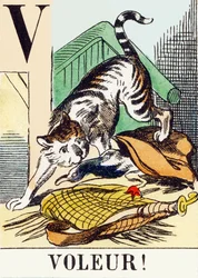 V: Voleur! - O Alfabeto de Caça, c.1890 (gravura)
