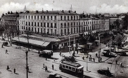 Vista do cruzamento de Jean Jaures em Toulouse, Haute Garonne - cartão postal 1910 ca Coleção particular