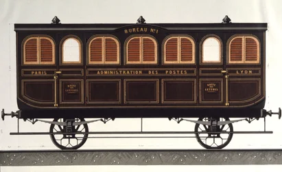 Carroça postal, c.1850 (gravura)