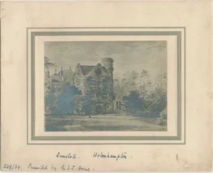 Wolverhampton - Dunstall Hall: fotografia de uma pintura a aquarela, sd [c 1860]