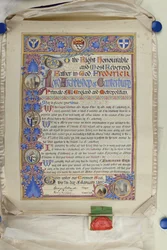 Discurso escrito de boas-vindas ao Arcebispo Frederick Temple