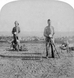 Heliografagem britânica do Forte de Joanesburgo as notícias da ocupação, Guerra dos Bôeres, 1900