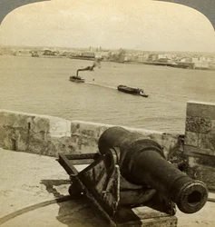 Canhão, Castelo Morro, Havana, Cuba.