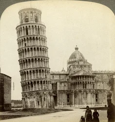Catedral e torre inclinada de Pisa, Itália.