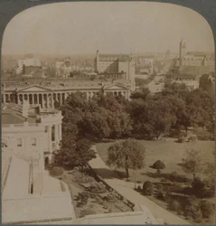 Do Departamento da Marinha ... passando pela Casa Branca e pelo Tesouro, até o Capitólio, Washington, EUA, 1902.
