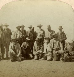 Comandantes principais do General Cronjes após a rendição, África do Sul, Guerra dos Bôeres, 1900.