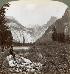 North Dome, Half Dome e Cloud Rest, Vale de Yosemite, Califórnia, EUA, 1902