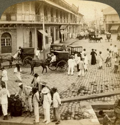 Rosario Road e Binondo Church, Manila, Filipinas.