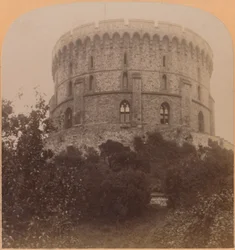 A torre redonda, Windsor, Inglaterra - a prisão do castelo de Eduardo III a Carlos II, 1900.