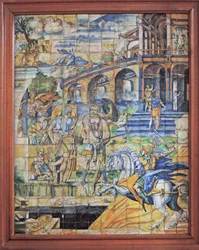 Chantilly, Chateau: cena de azulejos,