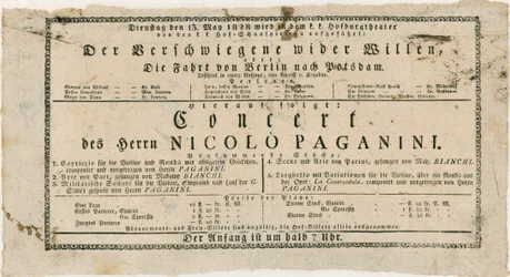 Niccolo Paganini - playbill