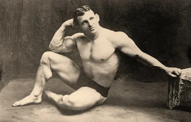 Retrato do lutador do peso pesado, Johann Lem, c.1910