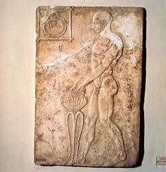 Alívio Votivo Romano de Atleta do Período Republicano, Roma, século II a.C.