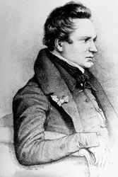 Victor Hugo (1802-1885) Escritor francês, aqui em 1832, gravura de Georges Frey depois de LeonNoel