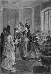 1685-1686: Novos católicos. Gravura do século XIX. No "Histoire de France" de Jules Michelet