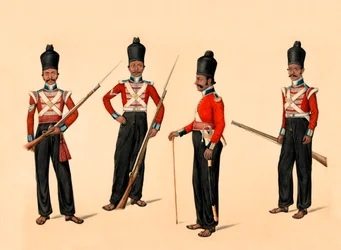40th infantaria nativa de Madras, 1835 circa