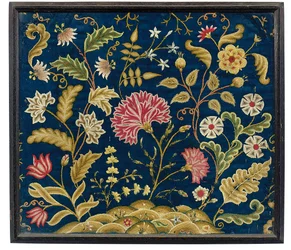 Uma imagem bordada de George II, c.1740