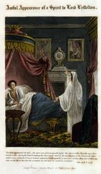 Um fantasma aparece diante do Senhor Littelton para anunciar a sua morte. 1825. Biblico. Morando, Milão.