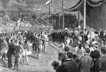Sobre os Jogos Olímpicos: o maratonista - in "The Illustré Journal", 26/04/1896.