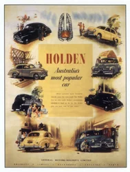 Anúncio dos carros australianos Holden, c. 1950 (Postal)
