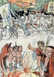 Após um período de proibição de manifestações públicas religiosas, as procissões e as peregrinações recomeçam em França Ilustração de "Le pelerin" de maio de 1921