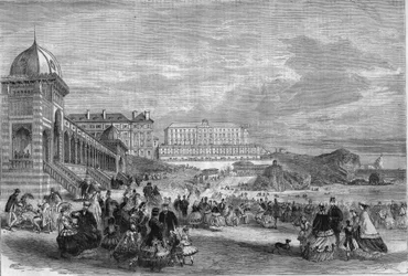 Tarde nos banhos de mar de Biarritz, em 1867.