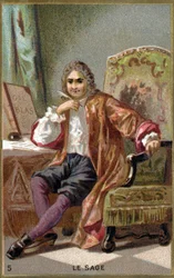 Alain Rene Lesage (Alain-Rene Le Sage) (1668-1747). Cromolitografia do século XIX.