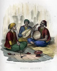 Músicos argelinos. in" L
